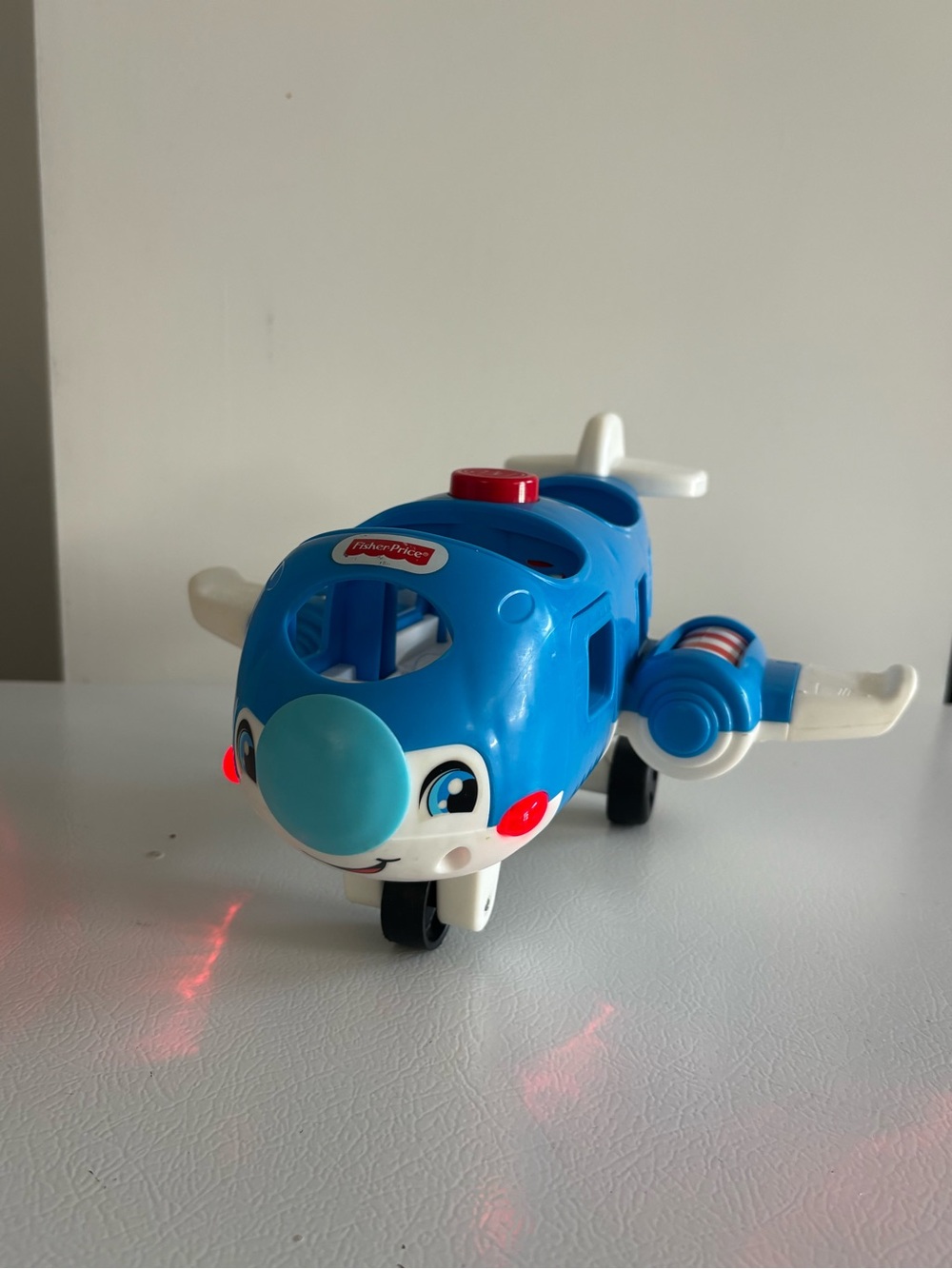 2/20$ 🐮Fisher-Price Little People Blue Airplane With Working Lights & Sounds